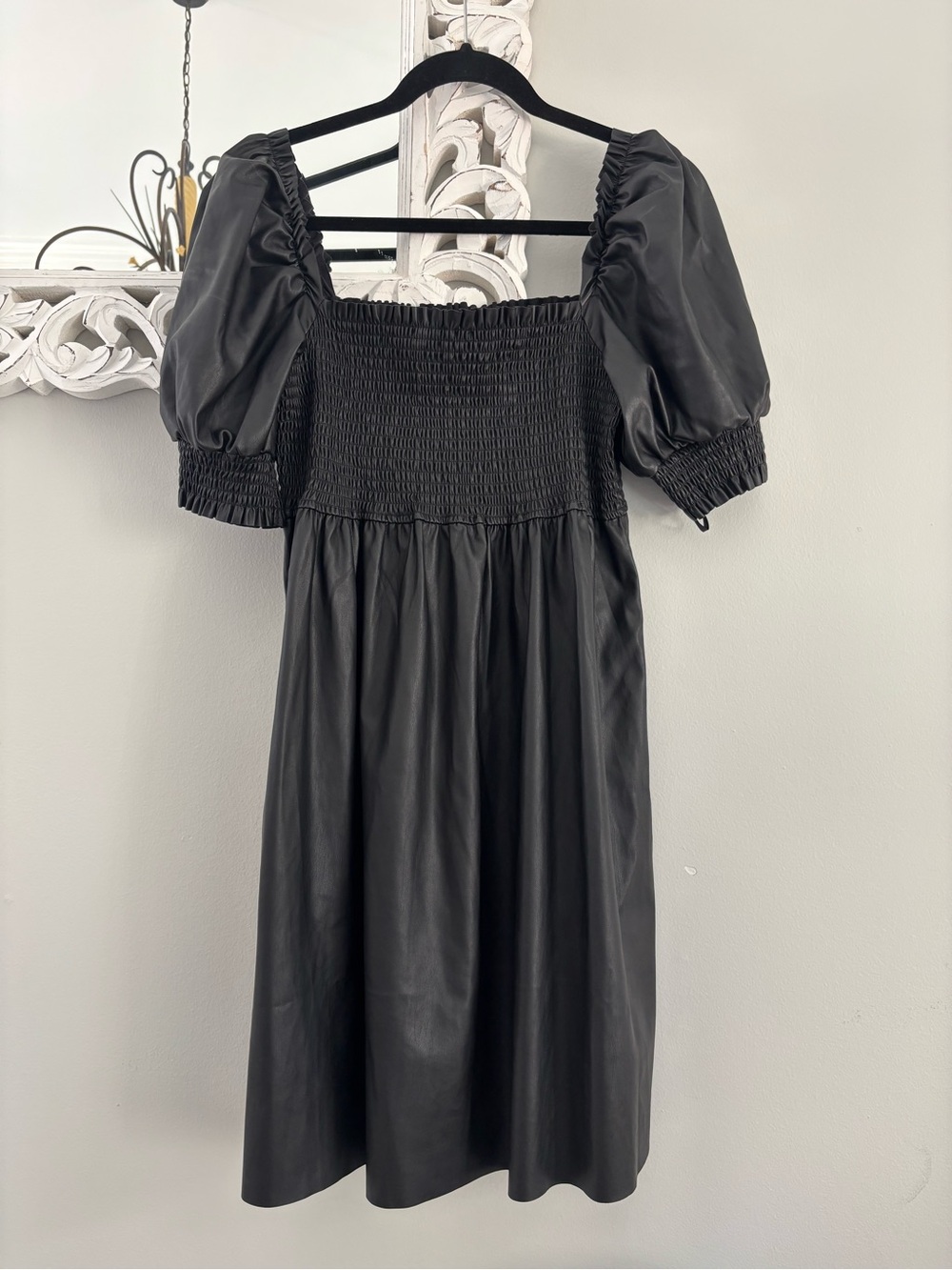 ✨Ronny Kobo Black Smoked Baby Doll Dress✨